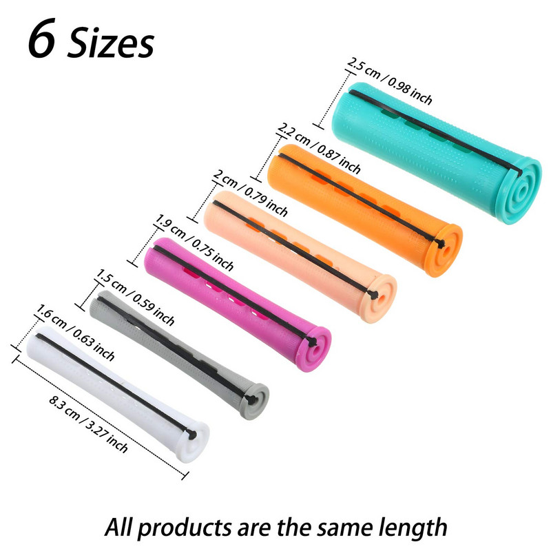 Šipke za trajnu i 20 komada 6 veličina uvijača za kosu s kosom Hladno valoviti štapići Uvijač za kosu za žene duge kratke kose