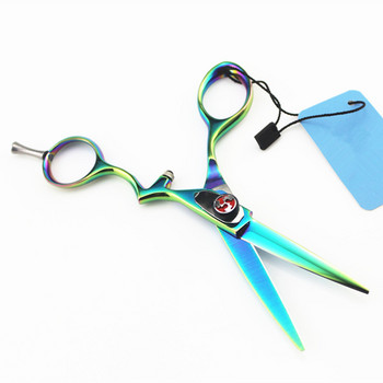 Висококачествени професионални 5,5-инчови японски 440c зелени ножици за коса салон грим makas ножици за рязане бръснарски фризьорски ножици