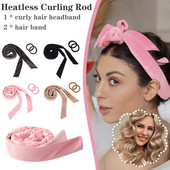 Lazy Heatless kērlinga stieņa cirtas lentes matu ruļļi matu ruļļi Mīksti gulēšanai mīksti mīksti viļņu veidotāji DIY matu veidošanas rīki