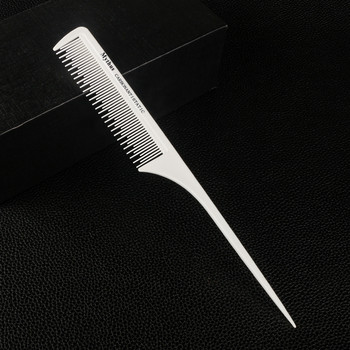 Mythus Hairdressing Carbon Comb For Haircut Barber Anti-Static White Rat Tail Comb Beauty Професионални инструменти за оформяне на косата Гребен