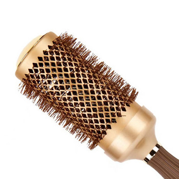 Антистатична фризьорска кърлинг кръгла четка за коса керамичен железен варел найлонов гребен за маши за жени