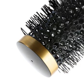 Професионален салон Нано термична керамика и йонна кръгла четка за коса Оформяне на коса Фризьорски гребен Ролки за къдрава коса