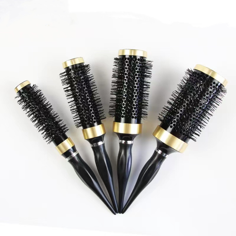 Salon profesional Nano Thermal Ceramic & Ionic Perie de păr rotundă Aranjarea părului Pieptene de coafură Role de păr ondulat