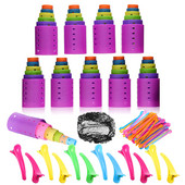 Set magnetskih uvijača za kosu od 120/142 komada, glatke uvijače za kosu s kopčama za pačjeg kljuna, alat za oblikovanje kose, nasumične boje, 6 veličina