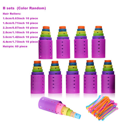 Set magnetskih uvijača za kosu od 120/142 komada, glatke uvijače za kosu s kopčama za pačjeg kljuna, alat za oblikovanje kose, nasumične boje, 6 veličina
