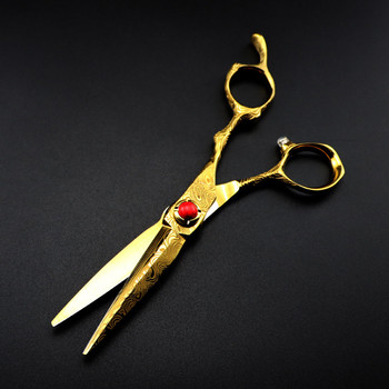 Професионална 6\'\' висококачествена ножица Gold Damascus ножици за коса фризьорски инструменти ножици за подстригване фризьорски ножици