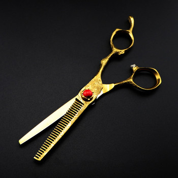 Професионална 6\'\' висококачествена ножица Gold Damascus ножици за коса фризьорски инструменти ножици за подстригване фризьорски ножици