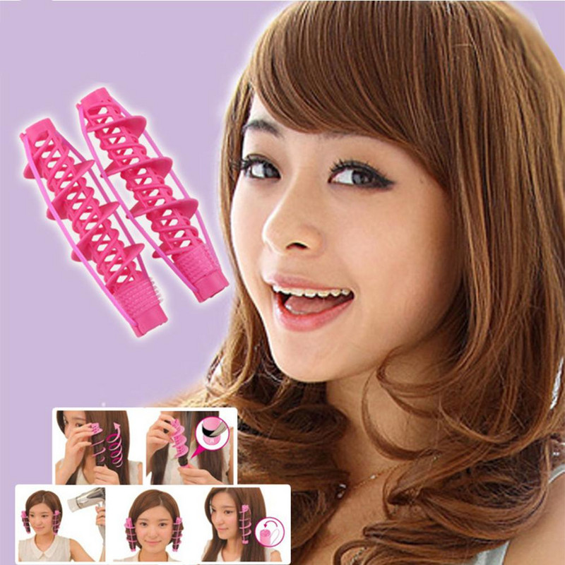 2kom/set Valjci za kosu Spiralno uvijanje DIY Alat Njega kose Frizerstvo Bez topline Bez kopče Stiliziranje kovrča Valjak Valjci za kosu