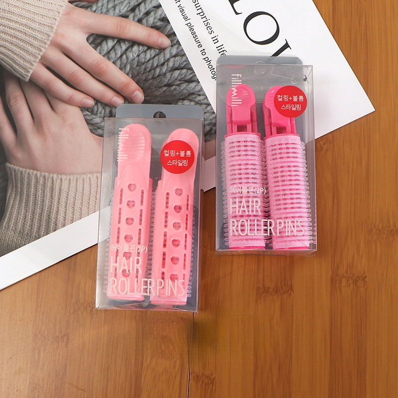 Natūralus pūkuotas garbanotas plastikinis plaukų šaknis Pūkuotas segtukas plaukų formavimo segtukas Candy Color Air Bangs Curler Plaukų segtukai Priedai