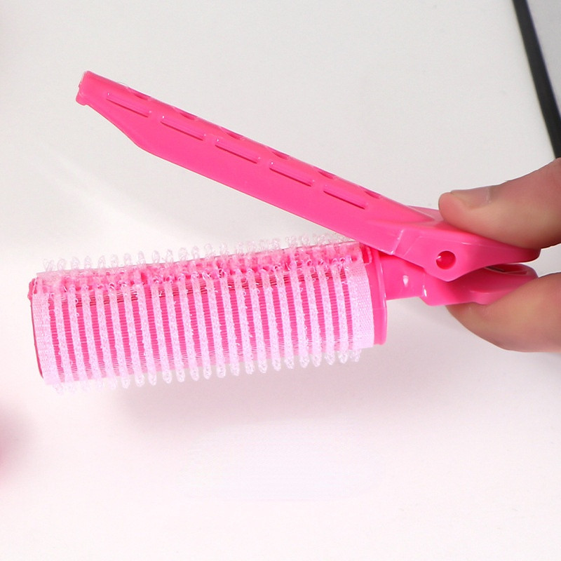 Natūralus pūkuotas garbanotas plastikinis plaukų šaknis Pūkuotas segtukas plaukų formavimo segtukas Candy Color Air Bangs Curler Plaukų segtukai Priedai