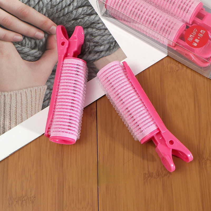 Natūralus pūkuotas garbanotas plastikinis plaukų šaknis Pūkuotas segtukas plaukų formavimo segtukas Candy Color Air Bangs Curler Plaukų segtukai Priedai