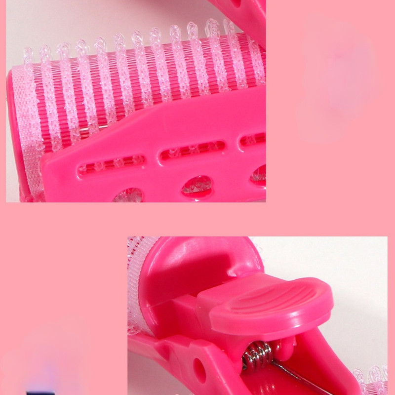 Natūralus pūkuotas garbanotas plastikinis plaukų šaknis Pūkuotas segtukas plaukų formavimo segtukas Candy Color Air Bangs Curler Plaukų segtukai Priedai