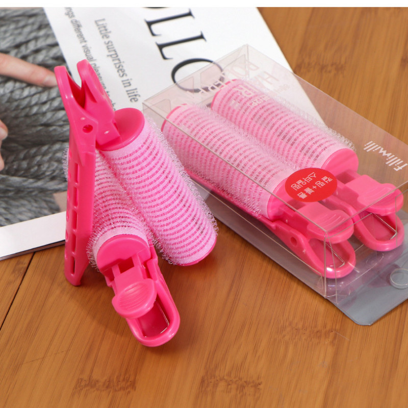 Natūralus pūkuotas garbanotas plastikinis plaukų šaknis Pūkuotas segtukas plaukų formavimo segtukas Candy Color Air Bangs Curler Plaukų segtukai Priedai