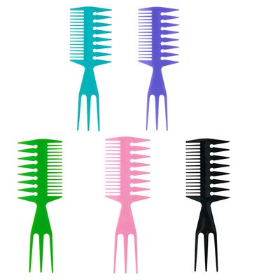 Професионална ретро маслена глава Wide Tooth Fork Comb Vintage Hairdressing Styling Brush High Texture Pro Salon Man Hairstyling Tools