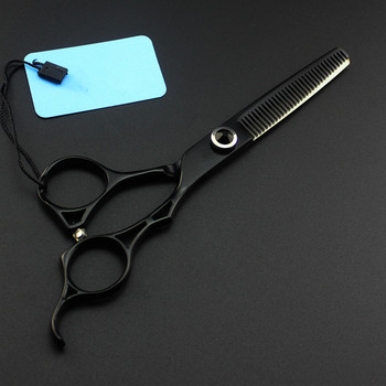 професионална япония 440c 6-инчови ножици за коса с черен скъпоценен камък комплект ножици за подстригване бръснар makas ножици за подстригване фризьорски ножици