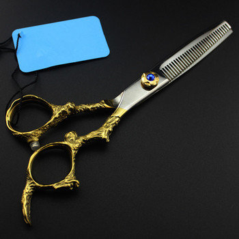 Професионална Япония 440 стомана 6 инча златен дракон ножици за коса комплект подстригване бръснар подстригване фризьорски ножици фризьорски ножици