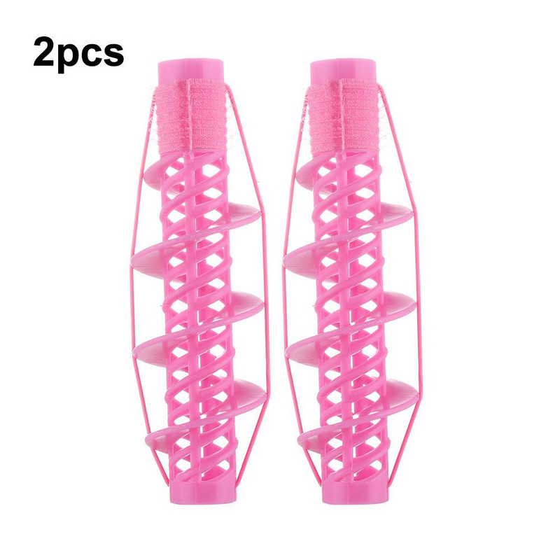 2Pcs Not Hurt Frizerski salon Prirodne velike valovite kovrče Valjci Spiralni uvijač DIY Styling Dizajn kose Frizerski uvijači