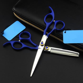 професионални японски 6-инчови комплект сини ножици за коса салон за подстригване бръснар makas подстригване фризьорски ножици фризьорски ножици