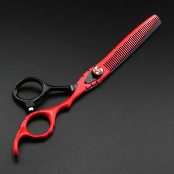 професионална японска стомана 440c 7 инча червени ножици за подстригване фризьорски ножици за подстригване Makas фризьорски ножици