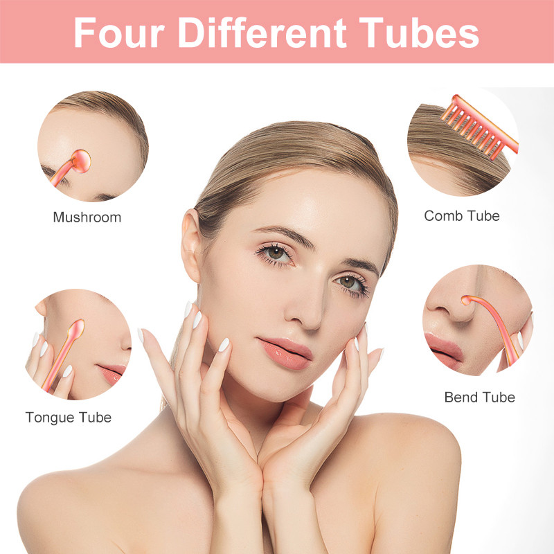 1 τμχ χτένα HF υψηλής συχνότητας ηλεκτρόδιο υψηλής συχνότητας Ηλεκτροθεραπεία Voilet Wand Θεραπεία ακμής κατά της τριχόπτωσης Χτένι μασάζ στο τριχωτό της κεφαλής