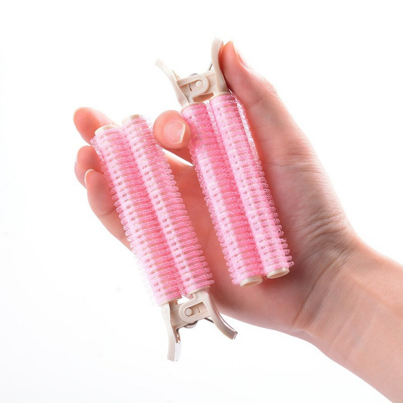 2gab matu sakņu pūkains klips Air Bangs Curler Pašlīmējošie matu rullīši Magic Curling Bangs Clips Sieviešu matu veidošanas rīki