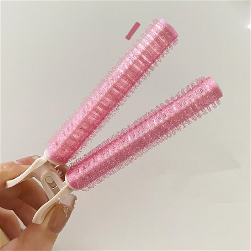 2gab matu sakņu pūkains klips Air Bangs Curler Pašlīmējošie matu rullīši Magic Curling Bangs Clips Sieviešu matu veidošanas rīki