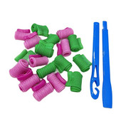 Ролки за коса 18 бр. /комплект(15/23/28CM) Направи си сам маша за коса Безнагревни къдрици Инструменти за къдрене на коса с форма на охлюв Преносима магическа маша за коса