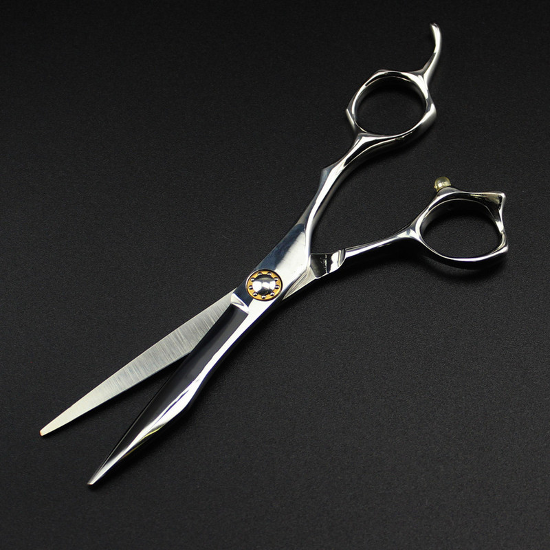 Profesionalne japanske 440c 6'' vrhunske škare s ležajem škare za šišanje brijač Zakrivljene škare za stanjivanje frizerske škare