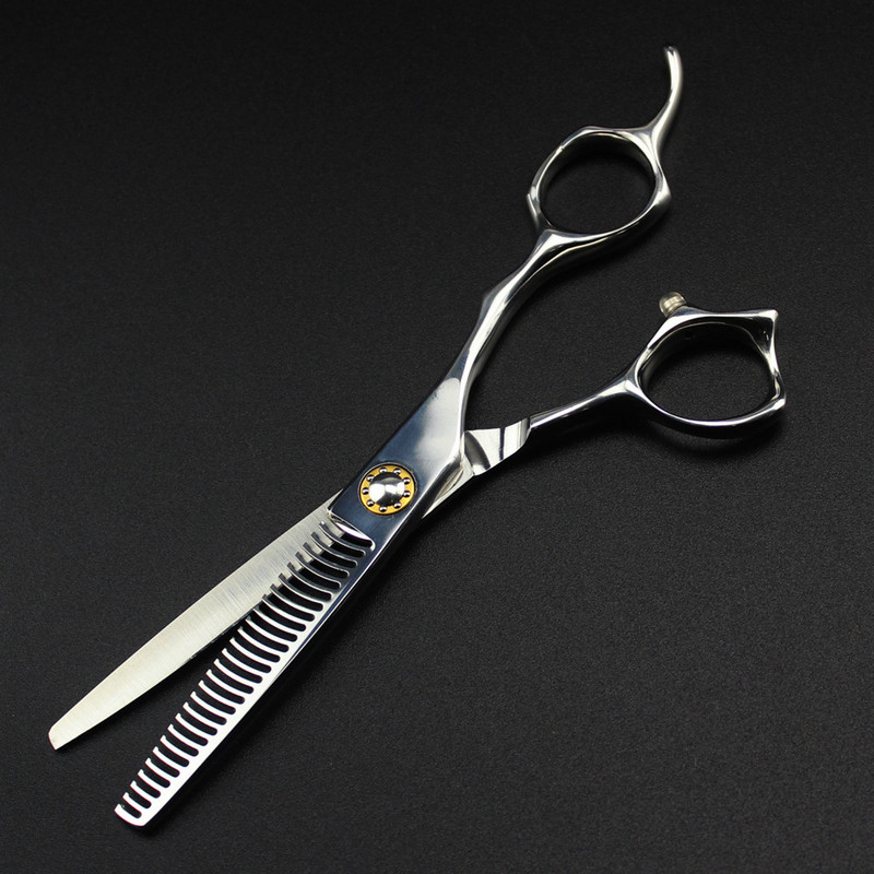 Profesionalne japanske 440c 6'' vrhunske škare s ležajem škare za šišanje brijač Zakrivljene škare za stanjivanje frizerske škare
