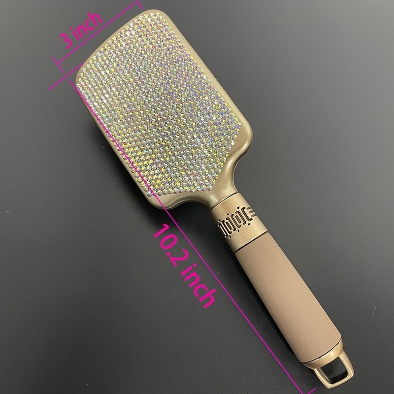 Strasszkő hajkefe Bling masszázsfésű cepillo para cabello escova de cabelo brosse cheveux femme fodrászat formáló eszközök