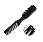 Perie pentru pieptene cu două fețe Perie neagră mică pentru stilul bărbii Perie profesională de bărbierit pentru barbă Perie de curățare pentru sculptură vintage, SN