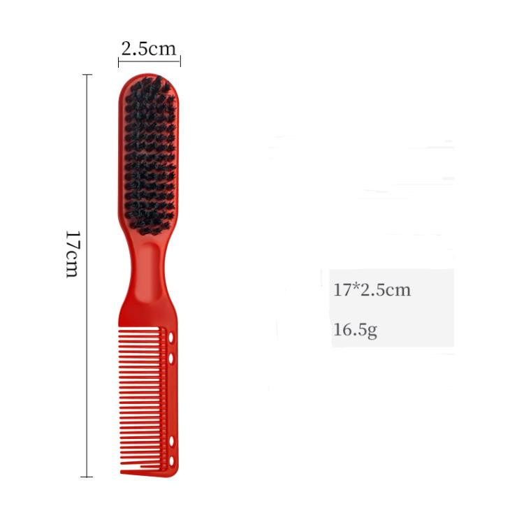 Perie pentru pieptene cu două fețe Perie neagră mică pentru stilul bărbii Perie profesională de bărbierit pentru barbă Perie de curățare pentru sculptură vintage, SN