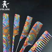 FnLune Water Transfer Професионални гребени за коса Бръснар Фризьорски Четка за подстригване Антистатичен заплитащ се салон Грижа за косата Стайлинг