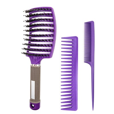 Brosse Tangle hajkefe Antisztatikus fejbőr masszázs Hajfésű Kioldó hajkefe göndör fodrászathoz Hajformázó eszközök