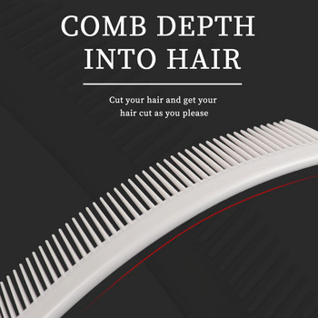 Нов S Arc Design Haircut Curved Comb Професионален антистатичен бръснарски гребен
