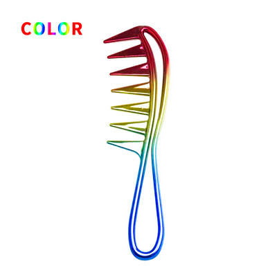 2021-es új Golden Wide Tooth Shark Comb Professzionális Szalon Fodrászat Styling Curling Hajápoló Kefe Fésű