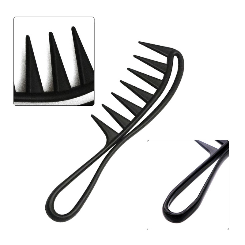 2021-es új Golden Wide Tooth Shark Comb Professzionális Szalon Fodrászat Styling Curling Hajápoló Kefe Fésű