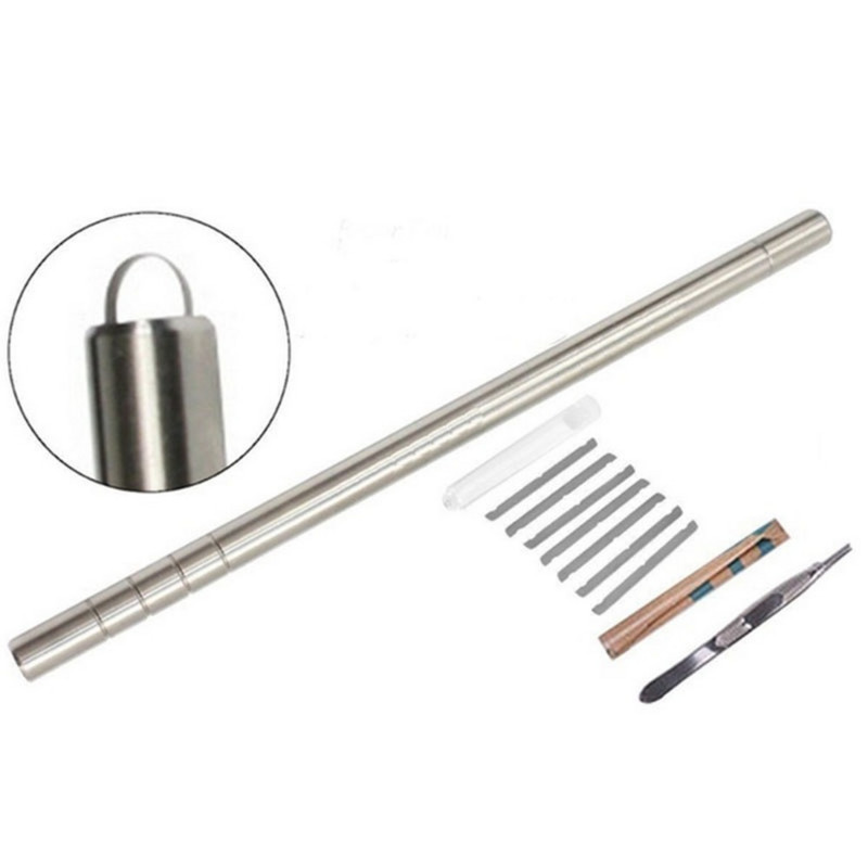 Plaukų formavimo rašiklis + 10 peiliukų profesionali plaukų kirpimo mašinėlė plaukų formavimas antakių skutimas nerti plaukai