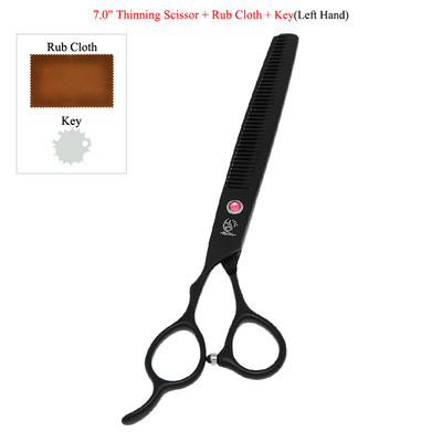 Meisha 7,0" Kairė ranka Profesionalios naminių šunų kačių priežiūros žirklės aštrių kraštų gyvūnams plaukų kirpimui retinimo lenktos žirklės B0057A
