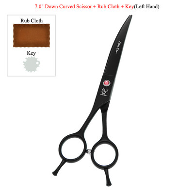 Meisha 7,0" Kairė ranka Profesionalios naminių šunų kačių priežiūros žirklės aštrių kraštų gyvūnams plaukų kirpimui retinimo lenktos žirklės B0057A
