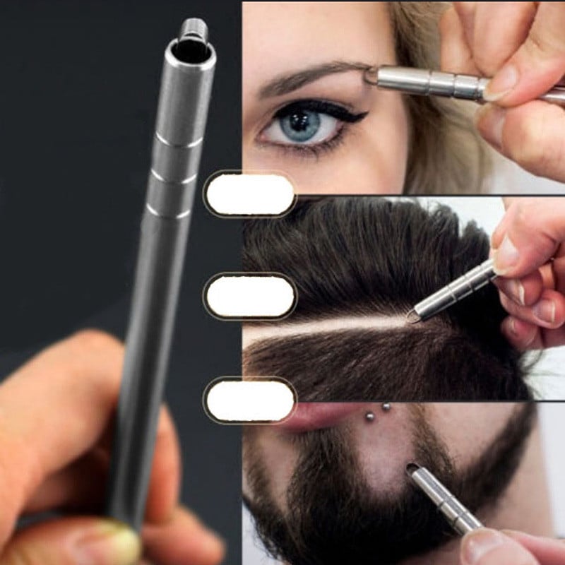 1 vnt. šukuosena graviruotas rašiklis + 10 vnt peiliukai profesionalūs plaukų kirpimo įrenginiai, antakių formavimas, skutimosi salonas, pasidaryk pats, šukuosenos aksesuaras