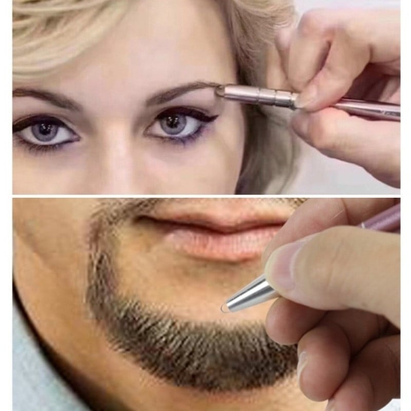 1 vnt. šukuosena graviruotas rašiklis + 10 vnt peiliukai profesionalūs plaukų kirpimo įrenginiai, antakių formavimas, skutimosi salonas, pasidaryk pats, šukuosenos aksesuaras