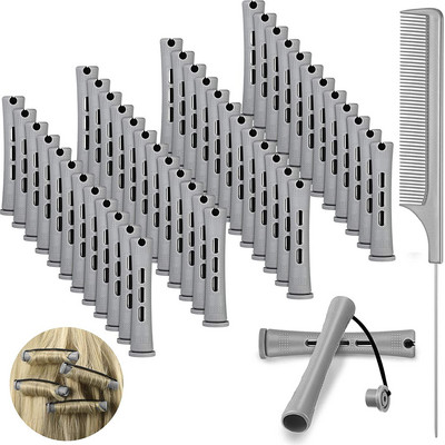 48vnt 5 dydžių plaukų voleliai plaukams ilgalaikių strypų rinkinys suktukai šaltos bangos strypai moterims ilgiems trumpiems plaukams pasidaryk pats kirpimo formavimo įrankiai