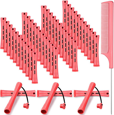 48vnt 5 dydžių plaukų voleliai plaukams ilgalaikių strypų rinkinys suktukai šaltos bangos strypai moterims ilgiems trumpiems plaukams pasidaryk pats kirpimo formavimo įrankiai