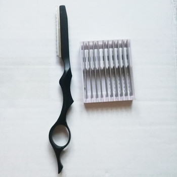 10 τμχ λεπίδα + 1 τεμ. ψαλίδι αραίωσης Barber Feathering Stylist Περιποίηση Κομμωτηρίου Κομμωτήριο από ανοξείδωτο ατσάλι Επαγγελματικό εργαλείο