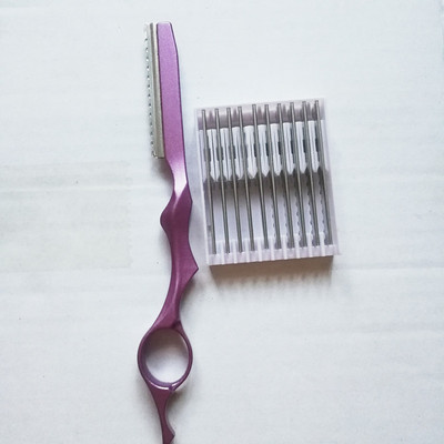10 τμχ λεπίδα + 1 τεμ. ψαλίδι αραίωσης Barber Feathering Stylist Περιποίηση Κομμωτηρίου Κομμωτήριο από ανοξείδωτο ατσάλι Επαγγελματικό εργαλείο