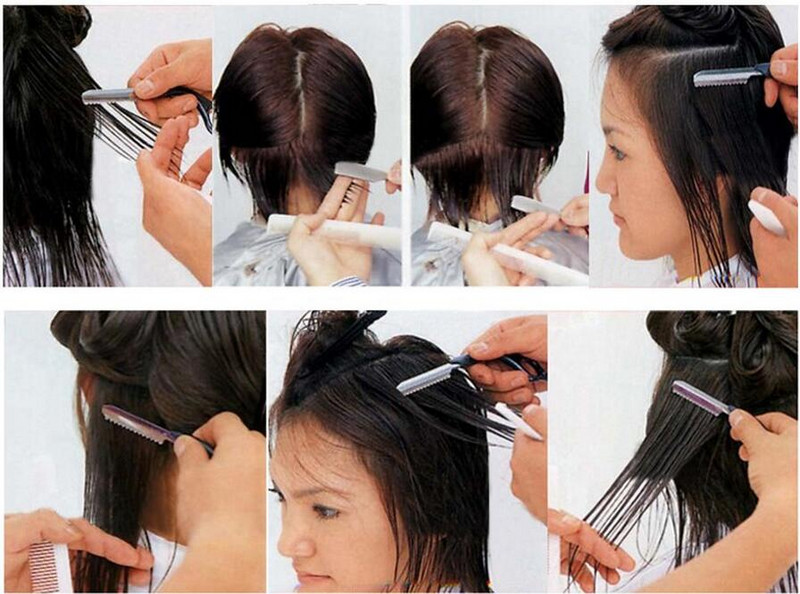 10 τμχ λεπίδα + 1 τεμ. ψαλίδι αραίωσης Barber Feathering Stylist Περιποίηση Κομμωτηρίου Κομμωτήριο από ανοξείδωτο ατσάλι Επαγγελματικό εργαλείο