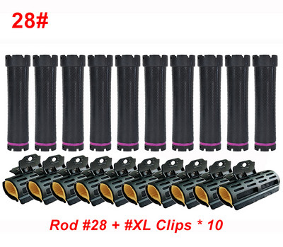 10gab/komplekts Elektriskie apsildāmie matu ruļļi ar klipšiem īpaši gari 12,5 cm digitālie ilgviļņi ruļļi stieņi stieņi sūkļa skavu komplekts 220V 1597