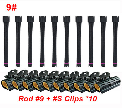 10gab/komplekts Elektriskie apsildāmie matu ruļļi ar klipšiem īpaši gari 12,5 cm digitālie ilgviļņi ruļļi stieņi stieņi sūkļa skavu komplekts 220V 1597