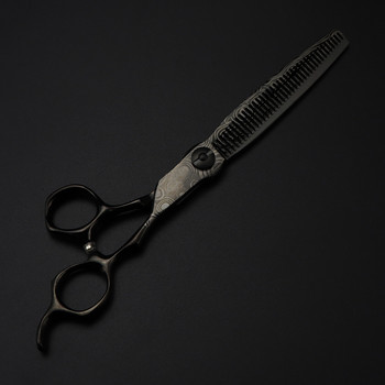 Професионални 7\'\' Black Damascus Висококачествени ножици за подстригване ножици за изтъняване фризьорски ножици за подстригване Фризьорски ножици
